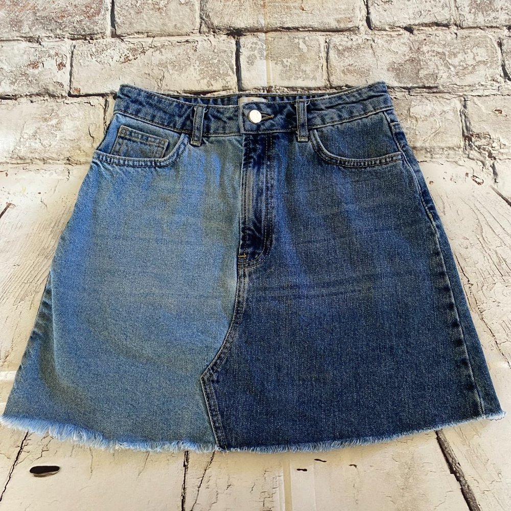 French Connection Two Tone Denim Skirt